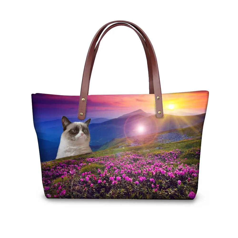 

Bright 3D Cat Women Shoulder Handbags Ladies Messenger Bags Fashion Cross-body Feminine Bolsas Woman Tote Bag Mujer