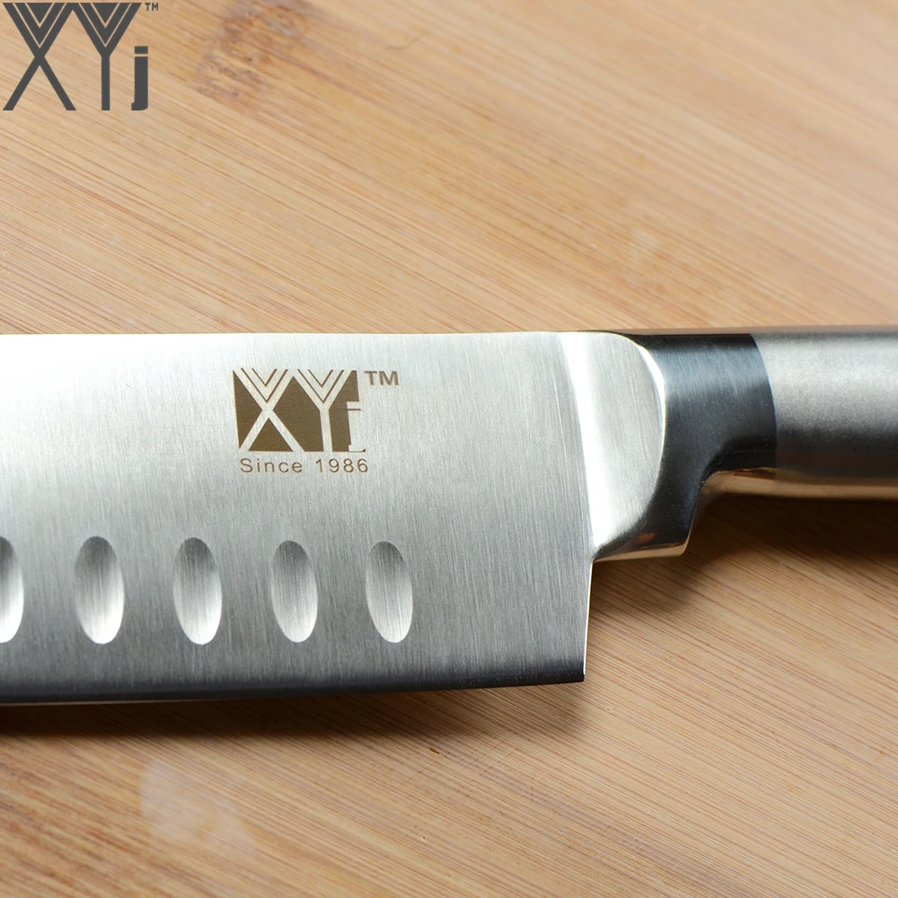 XYj кухонные инструменты 5 шт. набор кухонных ножей шеф-повара для нарезки сантоку утилита для очистки овощей немецкие кухонные ножи из нержавеющей стали наборы инструментов