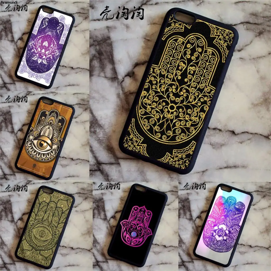 

Arsmundi Hamsa Hand Amulet Psychedelic Phone Cases for Samsung S3 4 5 6 7 8 Note 2 3 4 5 7 8 Case Soft TPU Rubber Silicone