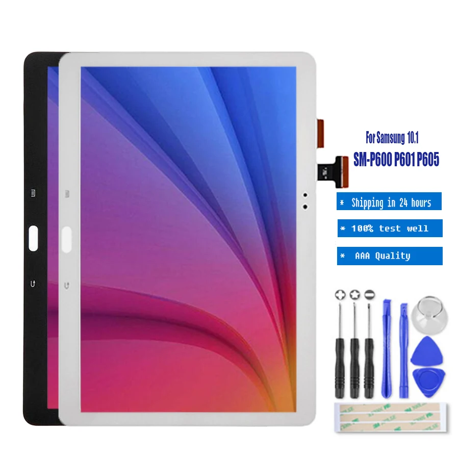 

10.1" For Samsung Galaxy Note 10.1 SM-P600 P601 P605 P600 LCD Display+Touch Screen Digitizer Sensor Full Assembly With Frame