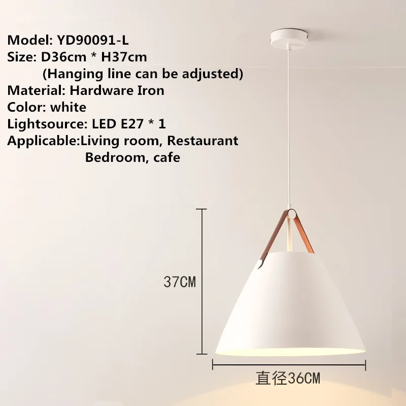 Современный скандинавский минималистичный креативный подвесной светильник для бара, лампы для гостиной, светильники для столовой, подвесные светильники для ресторана - Цвет корпуса: A style white D36cm