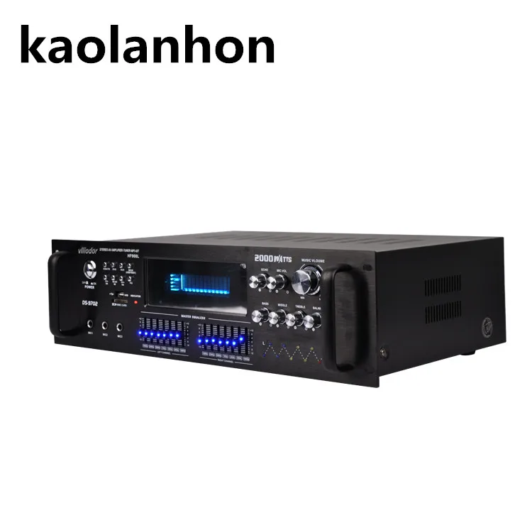 

7-band equalizer 2.0 channel 210W high power remote control USB SD FM radio Bluetooth KTV karaoke high fidelity HIFI amplifier