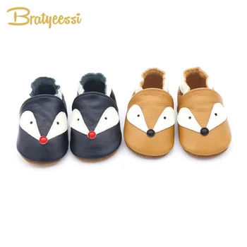 

New Fox Baby Shoes for Boys Girls Cartoon Genuine Leather Baby Moccasins Slip On Toddler Shoes for Kids First Walkers