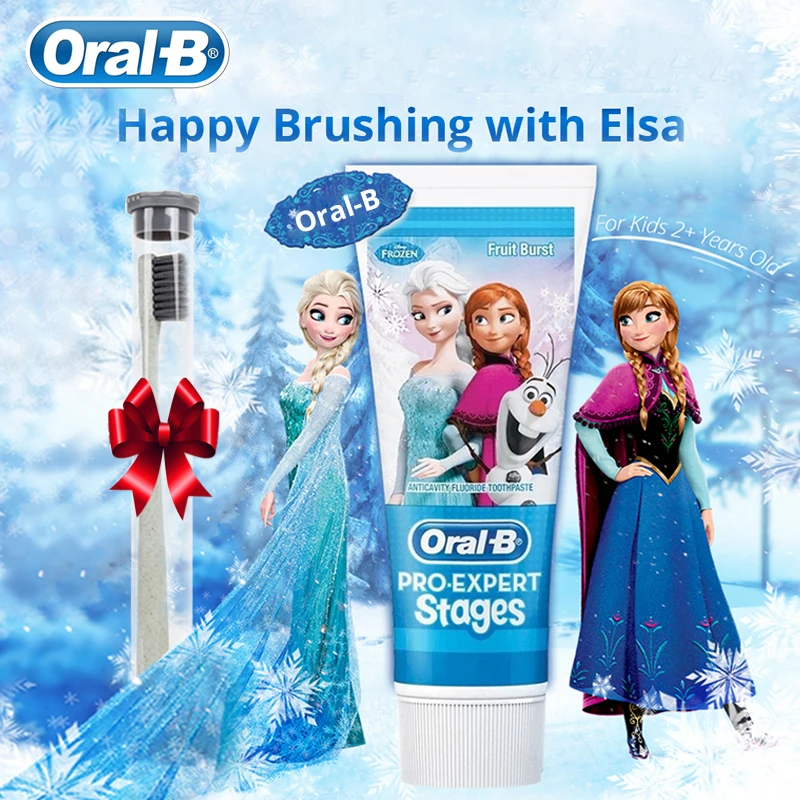 Oral B Fruit Burst Toothpaste for Children with Toothbrush as Gift Low Fluoride Formula for Kid  Prevent Dental Caries