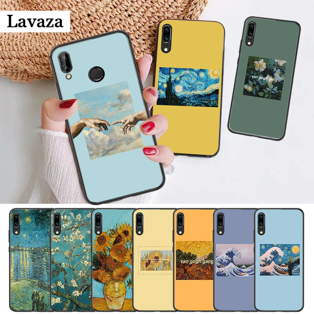 Силиконовый чехол с рисунком Ван Гога для Huawei P8 Lite 2015 2017 P9 2016 Mimi P10 P20 Pro P Smart Z 2019 P30 |