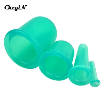

4Pcs Cans Body Massage Helper Anti Cellulite Body Cupping Set Vacuum Silicone Cups Therapy Massager Relaxation Fatigue Relief