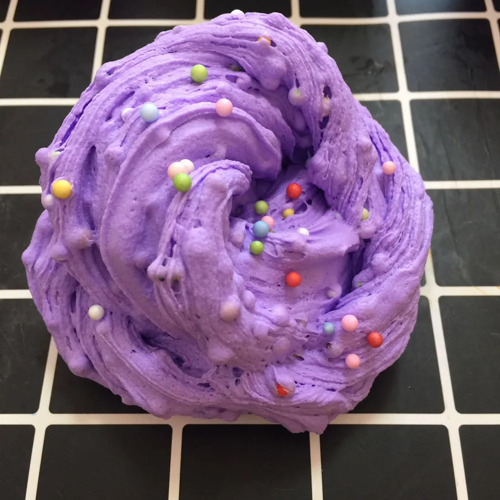 Красивый цвет пушистый Floam Slime Ароматические снятия стресса детская игрушка-Лизун Новинка Горячая Распродажа W515