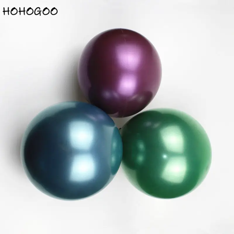Hohogoo 10 шт./компл. дюймов двойной Слои металлические жемчужные латексные шары