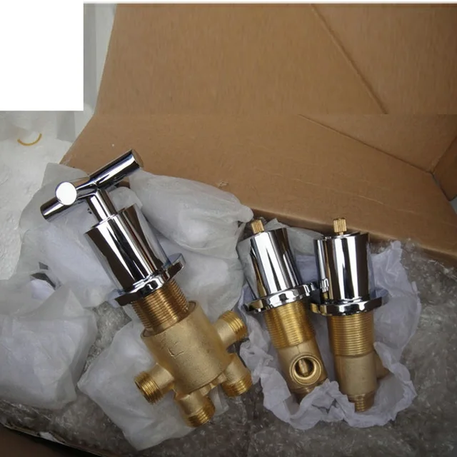 MTTUZK ทองเหลืองวาล์วผสมแตะสำหรับอ่างอาบน้ำก๊อกน้ำร้อนและเย็นน้ำตกก๊อกน้ำห้องน้ำอุปกรณ์เสริม 4