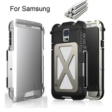 R-Just Armor King Iron Man Steel Metal Shockproof Flip Case For Samsung Galaxy S5/S6/S6 Edge/S6 Edge Plus/Note 4/Note 5 Powerful