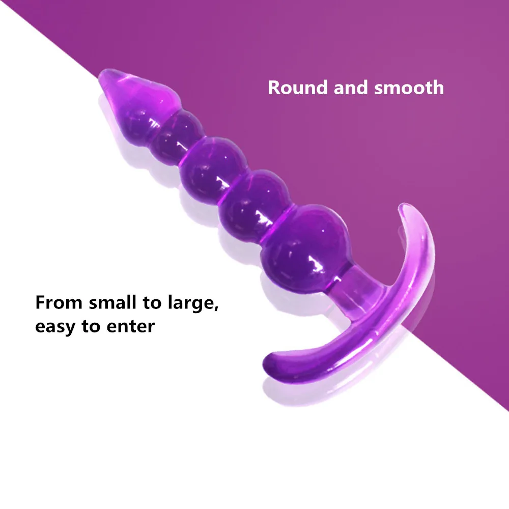 Anal Beads Silicone Butt Plug G Spot Vagina Stimulator Prostate Massage Adult Erotic Anal Sex Toys for Women Men Gay Masturbator (5)