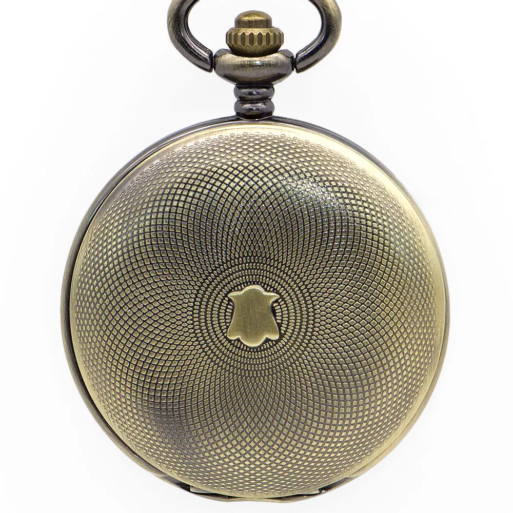 Высокое качество модные бронзовые дизайнерские Механические карманные часы с ручным заводом с цепочкой Fob для мужчин и женщин PJX1350