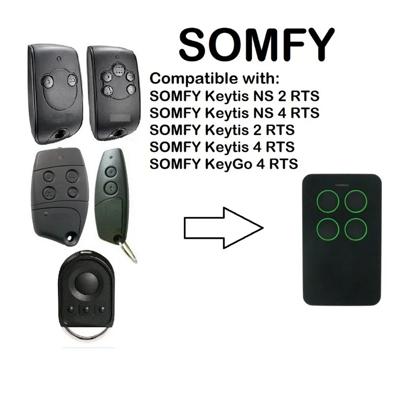 

SOMFY Keytis 2 RTS/SOMFY Keytis 4 RTS/SOMFY KeyGo 4 RTS SOMFY Centralis RTS remote control 433,42Mhz rolling code