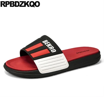 

shoes large size rubber mens sandals 2019 summer outdoor 45 beach slides blue red plus nice native waterproof slippers casual