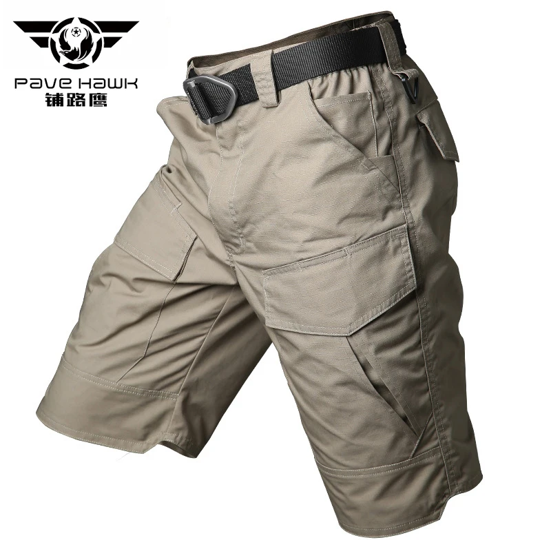 Хлопковые военные мужские летние повседневные шорты мужские брендовые новые бордшорты быстросохнущие дышащии эластичные для талии модные повседневные шорты мужские