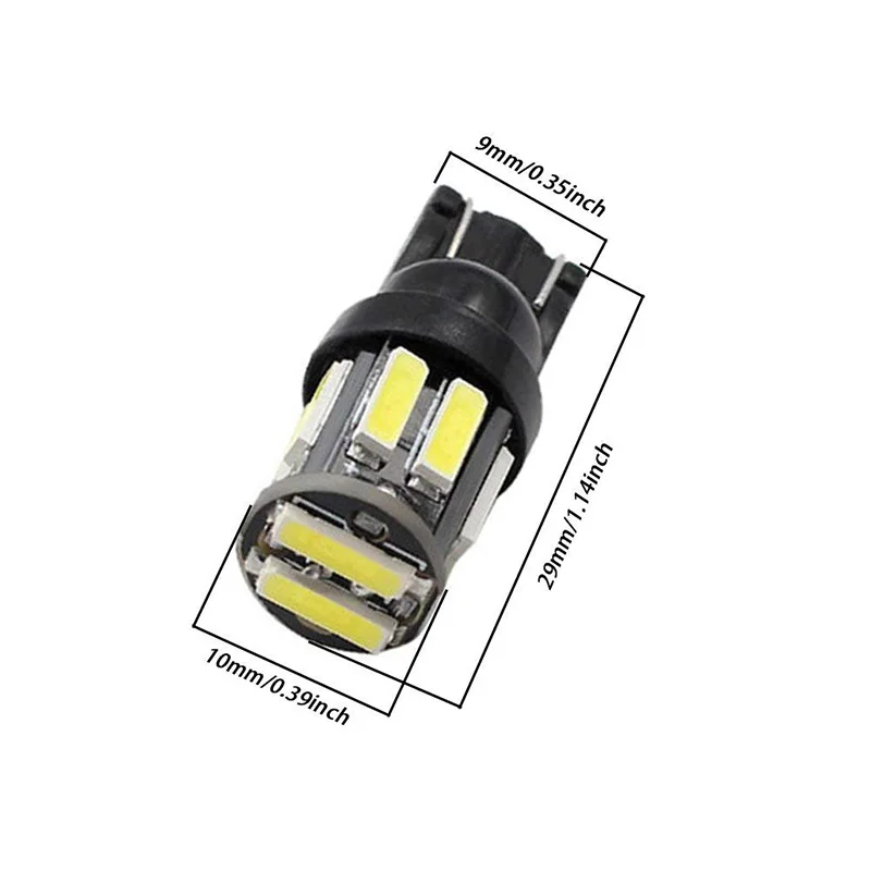 4 шт. автомобильный T10 светодиодный 194 168 W5W 10-7020 SMD клиновидная сменная панель заднего прибора лампы для габаритных огней Z2