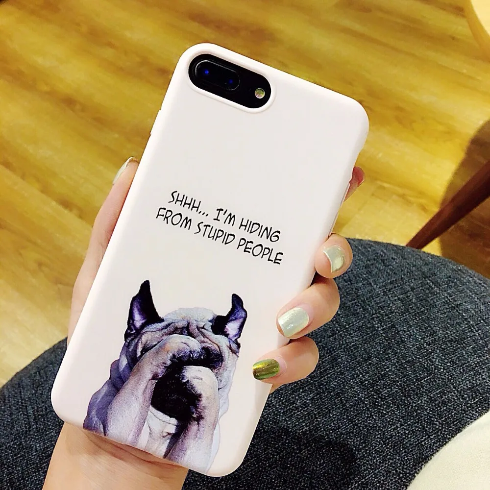 

Cute Hiding Face Dog Phone Case for Apple iPhone XS Max Soft Rubber Candy TPU Gel Shell Cover for iPhone XR X 6 6S 7 8 Plus