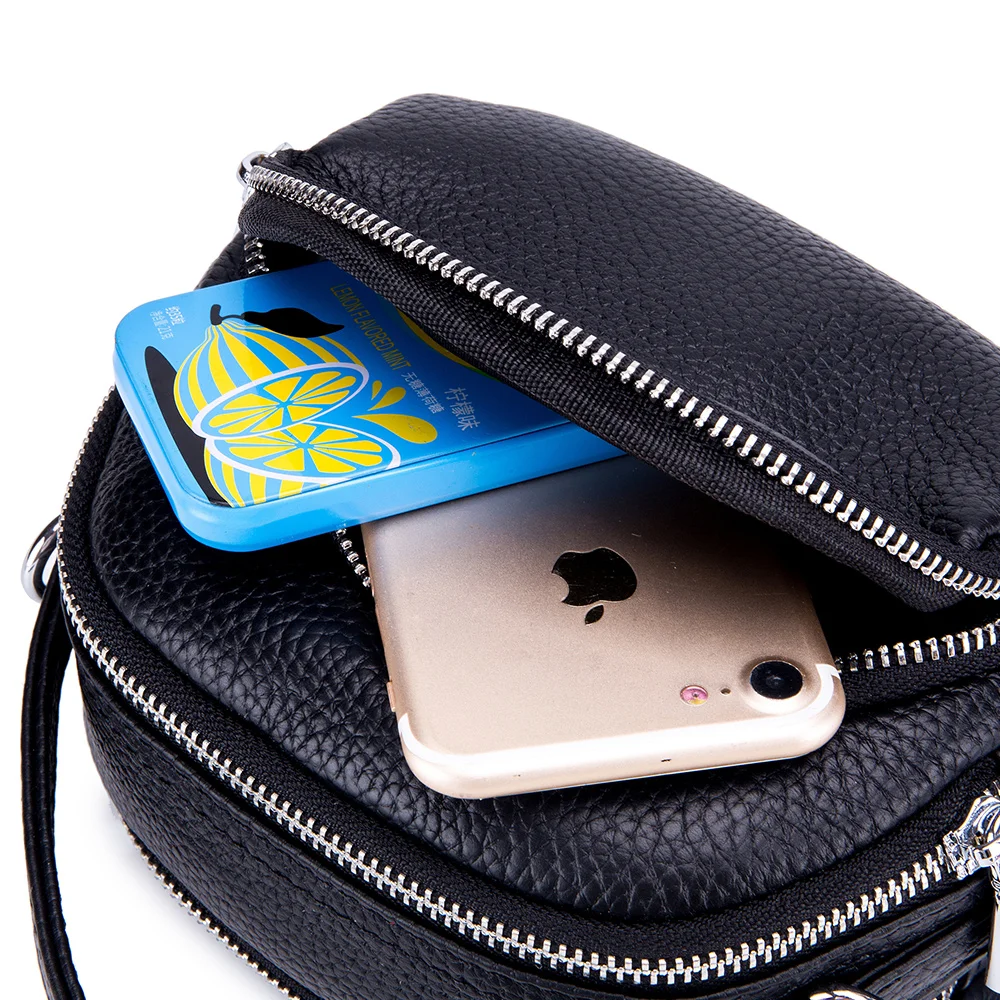 COMFORSKIN New Arrivals Three Zippering Compartment Cross-body Bag Genuine Leather Feminine Messenger Bags Brand Women Handbag