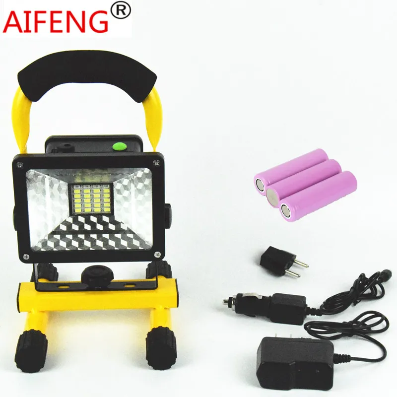 

30W 2400LM portable hunting spotlights camping spotlight 12V 24V car charger 18650 led handheld with battery rechargeable 2017