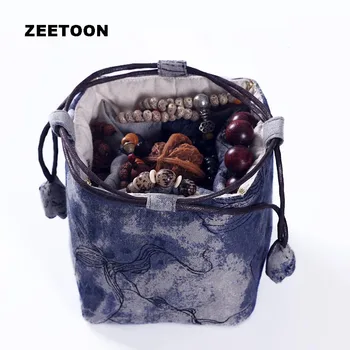 

Japanese Style Storage Bag Handmade Jewelry Drawstring Cloth Hand Bag Travel Kung Fu Tea Set Teapot Toys Packaging Tea Cozies