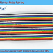 1 м/лот 40Pin цветов гибкий плоский кабель Dupont провод