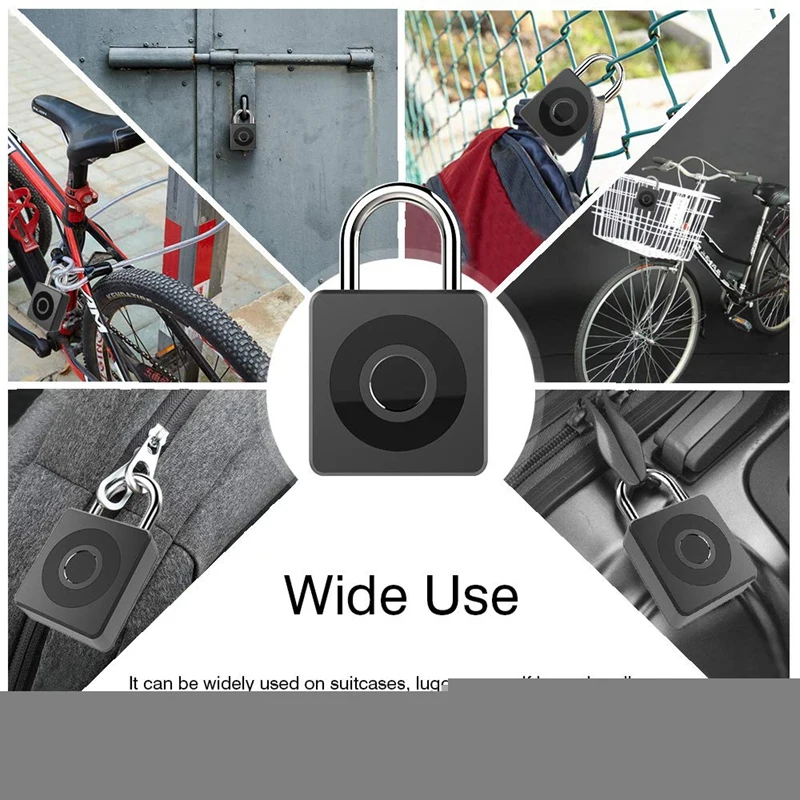 Usb Charging Fingerprint Padlock-Smart Lock Anti-Theft Keyless Biometric Lock Security Lock For Gym,Sports,School& Employee L