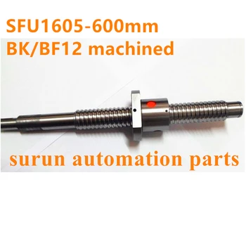 

RDBB SFU1605 600mm Rolled Ball screw with single Ballnut for CNC parts BK/BF12 standard machined 3D Printer Parts