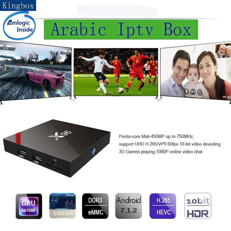 

X96 TV box Smart arabic iptv with one year subscription free 2000+ Arabic Europe Africa America chs good for Australia Sweden NL