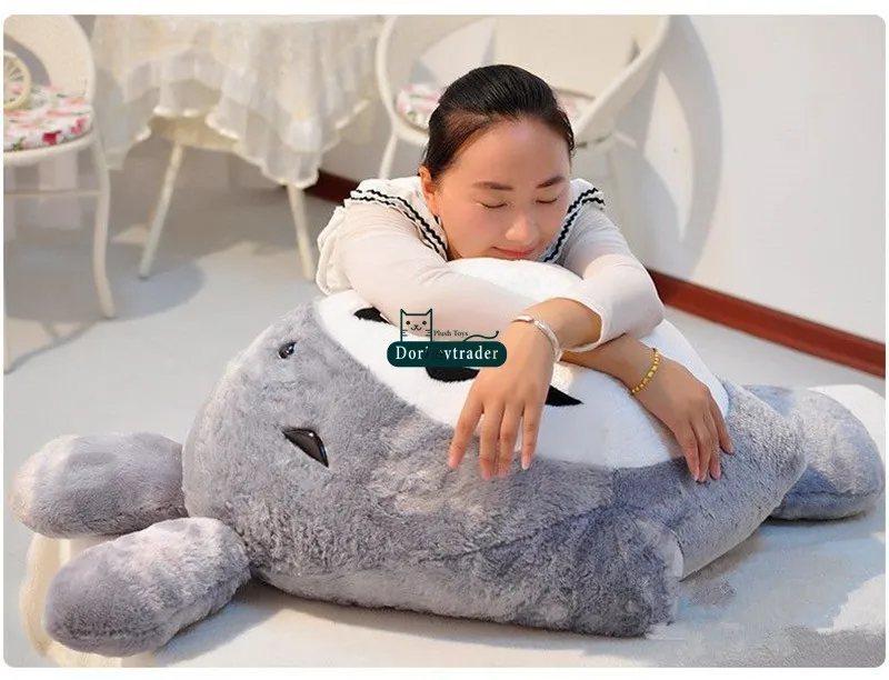 Dorimytrader 110cm Big Anime Soft Plush Totoro Toy 43'' Giant Stuffed Cartoon Totoro Doll Kids Pillow Kids and Adults Present DY61466(8)