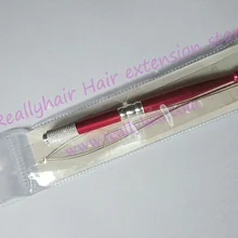 Новое нано кольцо алюминиевая рукоятка многофункциональная иголка для микро колец и нано кольца соединения петли инструменты для наращивания волос красный