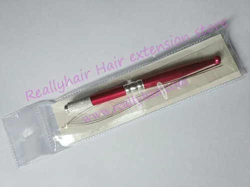

2019 New Nano Ring Aluminium Handle Multifunction Pulling Needle for Micro Rings&Nano Rings Links Loop Hair Extension Tools Red