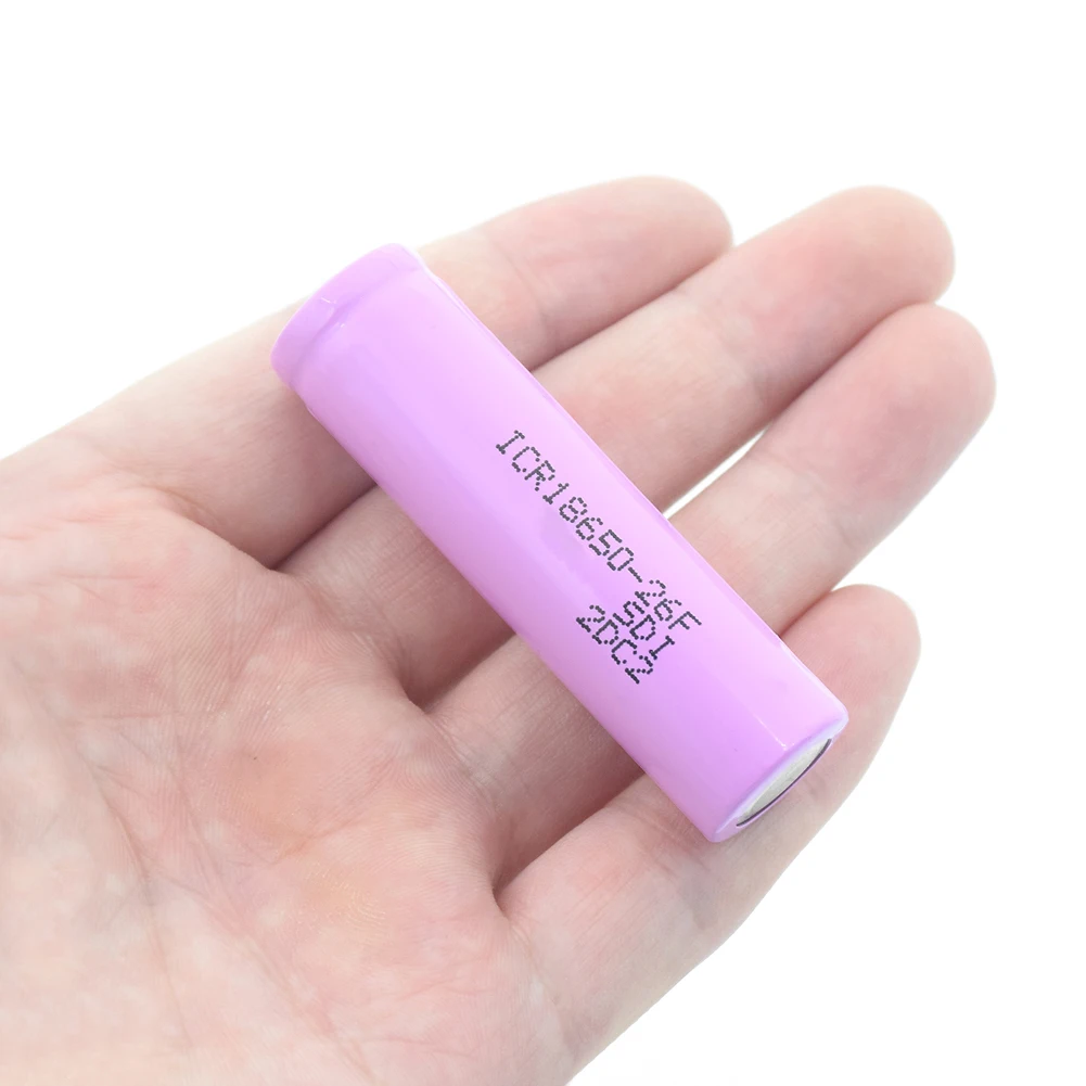 

1/2/4 Pcs New Pink ICR 18650 26F 2600mAh Lithium Battery Rechargeable 3.7V Button Top 18650 Lithium Li-ion Li Ion Batteries