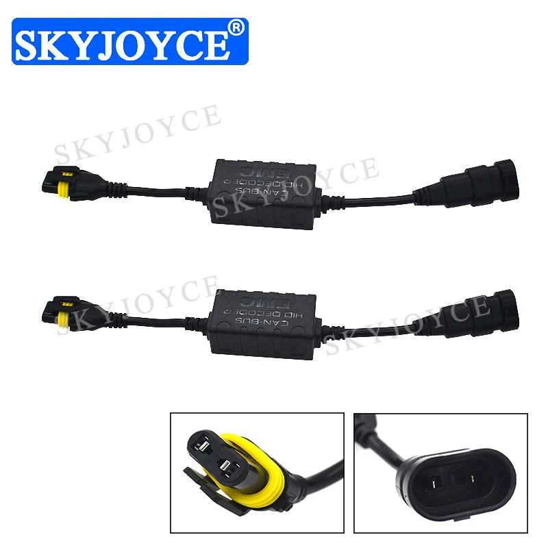 

SKYJOYCE 1 Pair Plug and Play Car Headlight Canbus HID Decoder EMC Warning Canceller Decoder For HID Xenon Lamp With HID Ballast