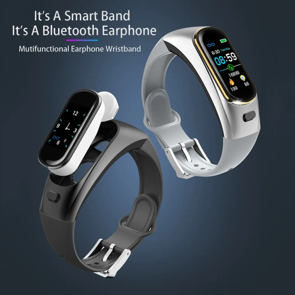 

High-end Fashion Smart Watch Waterproof IP67 Wireless Bluetooth Earphone Blood Pressure Heart Rate Monitor Smart Sports Bracelet