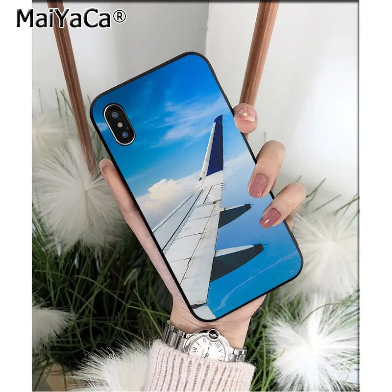 Aircraft Airplane wing fly travel cloud Sky