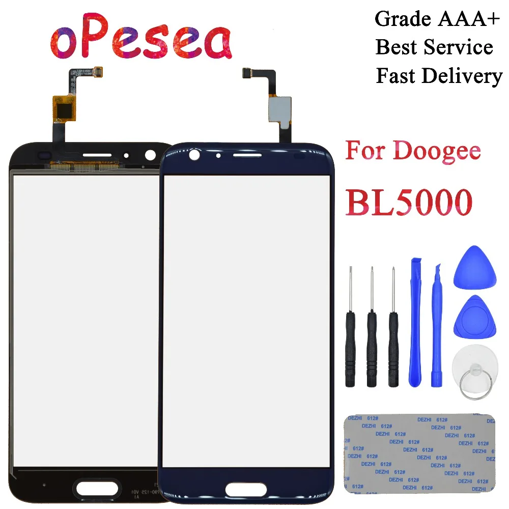 

oPesea 5.5'' For Doogee BL5000 BL 5000 New Touch Screen Digitizer Sensor Front Outer Glass Panel Replacement Parts