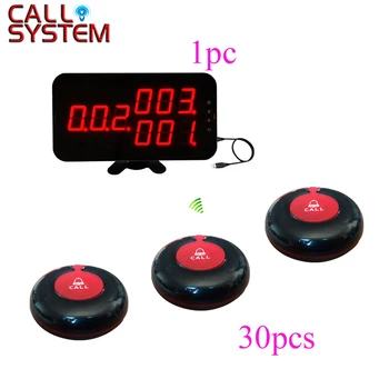 

1 display monitor with 30 bell buzzer Restaurant table call system for catering equipment
