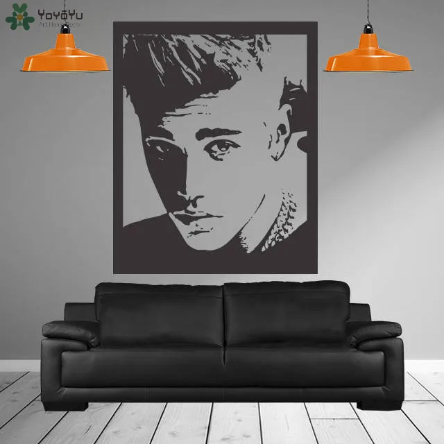 Us 8 19 30 Off Justin Bieber Wall Decal Adesivo De Parede Girls Bedroom Vinyl Wall Stickers Jb Poster Singer Sticker Home Decor Mural Diy Sy152 In