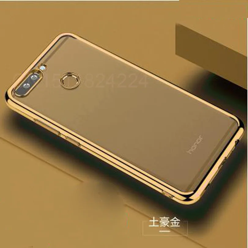Soft Silicone For huawei p smart Case Slim plating transparent Protective Back cases For Huawei (18)