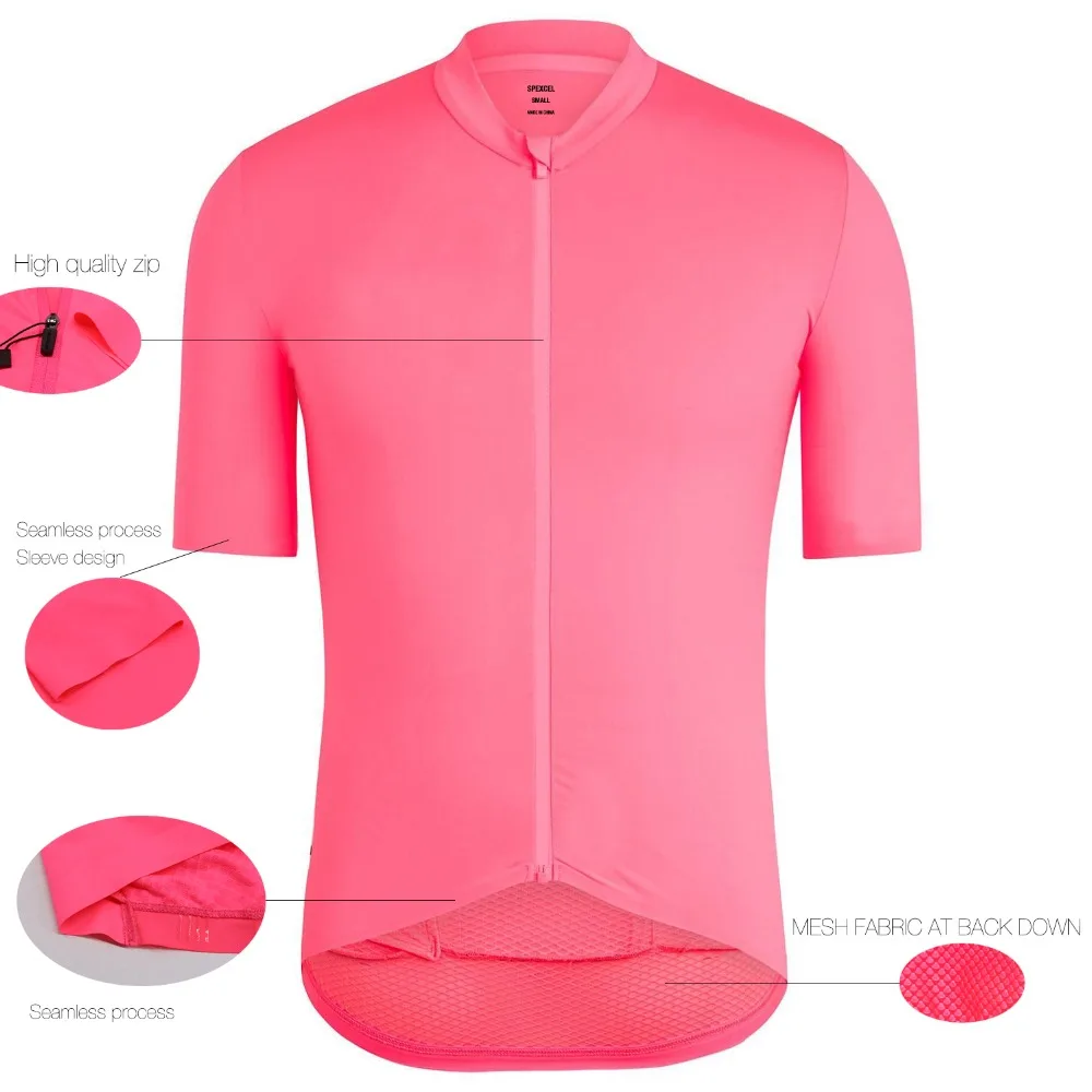 

SPEXCEL NEW Fluorescence Pink PRO TEAM AERO 2 Cycling jersey short sleeve Men women Newest technology fabric Best Quality