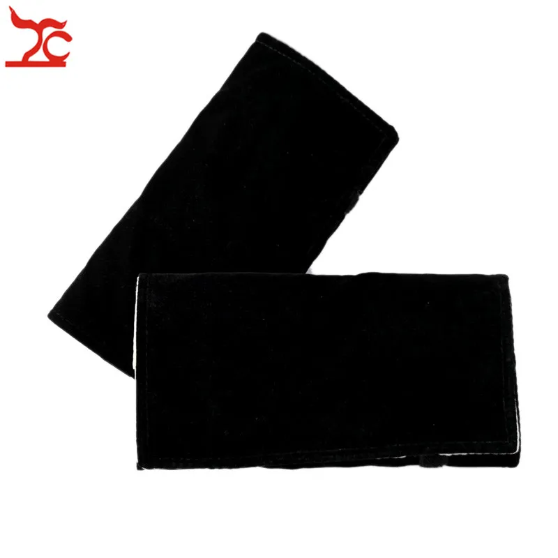 Новые модные черные бархатные украшения ролл сумка Серый кулон браслет Органайзер сумка для хранения портативное ожерелье дисплей