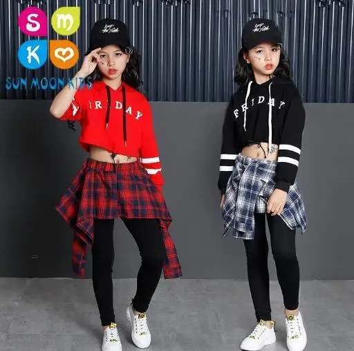 New Hip Hop Girls Clothing 2pcs Children Teenage Girls Crop Hoodies Sweatshirt And Skirt Pants Sets Korean Kids Streetwear New Hip Hop Girls Clothing 2pcs Children Teenage Girls Crop Hoodies Sweatshirt And Skirt Pants Sets Korean Kids Streetwear