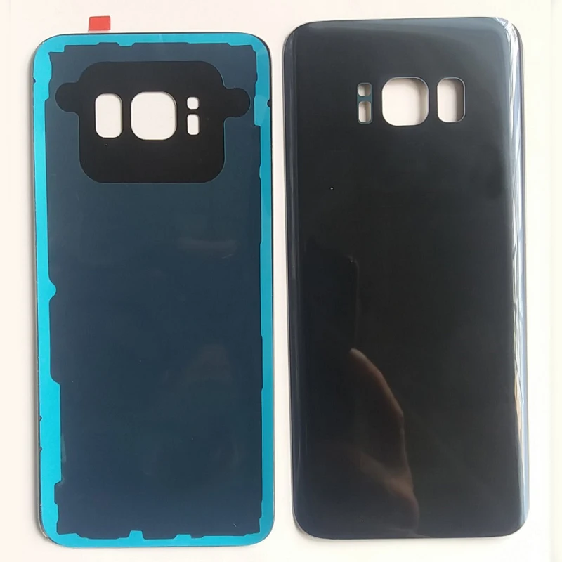 Для SAMSUNG Galaxy S8 S8 Plus G950 G950F G950 G955F Задняя стеклянная крышка батарейного отсека задняя дверь Корпус чехол клейкое стекло для камеры