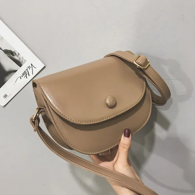 Mini black Di Tendenza Del Donne Retrò Store2019 Borsa Messaggero Ritmo Delle light Brown Coreana Rotondo Semplice Della dark Versione Brown Nuove Selvaggio Khaki Modo Personalità Sacchetto nU71xq6
