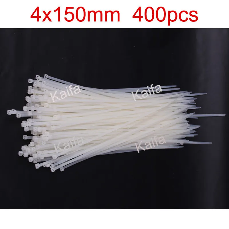 Buy 400pcs 4*150mm 4mm 150mm White Self locking Nylon