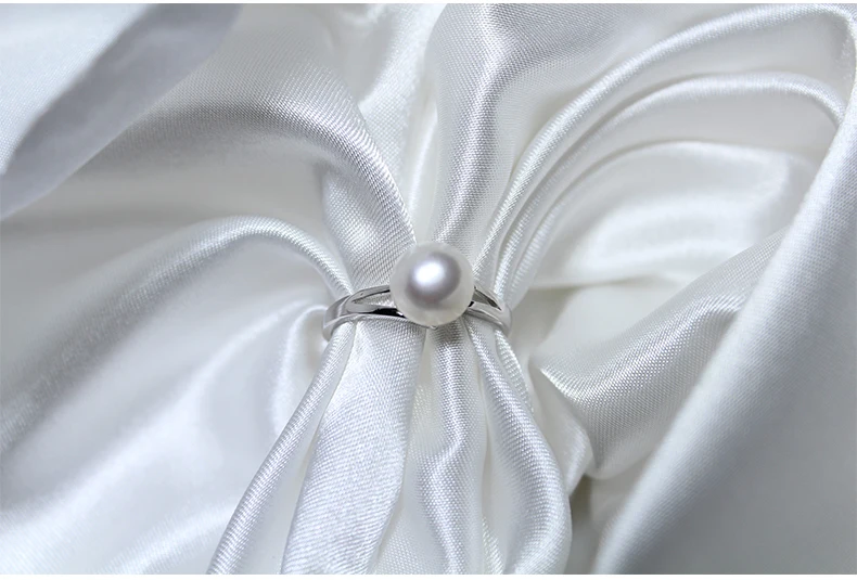 YIKALAISI 925 пробы серебро натуральный пресноводный жемчуг модные кольца ювелирные изделия для женщин 8-9 мм жемчуг 4 цвета