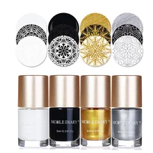 NICOLE дневник 4 цвета стемпинг ногтей покрытие печать штамп изображение штамповки лак для нейл-арта набор для ногтей