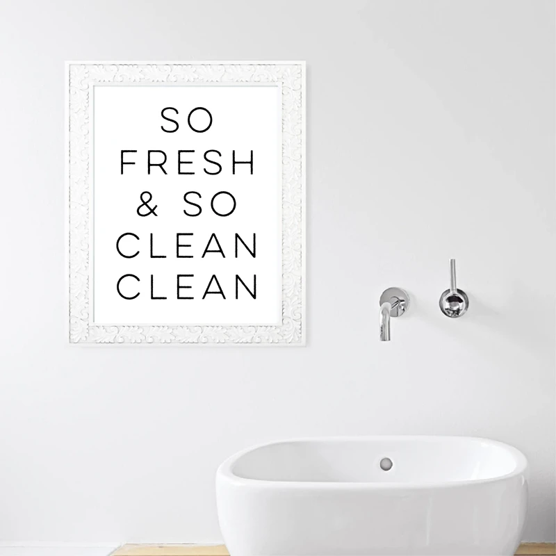 So Fresh So Clean Clean Canvas Art Prints Bathroom Decoration