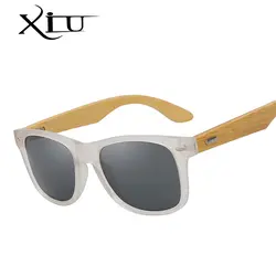 XIU поляризационные Ретро бамбуковые женские солнцезащитные очки для мужчин зеркальные деревянные рамки защита от солнца очки против УФ