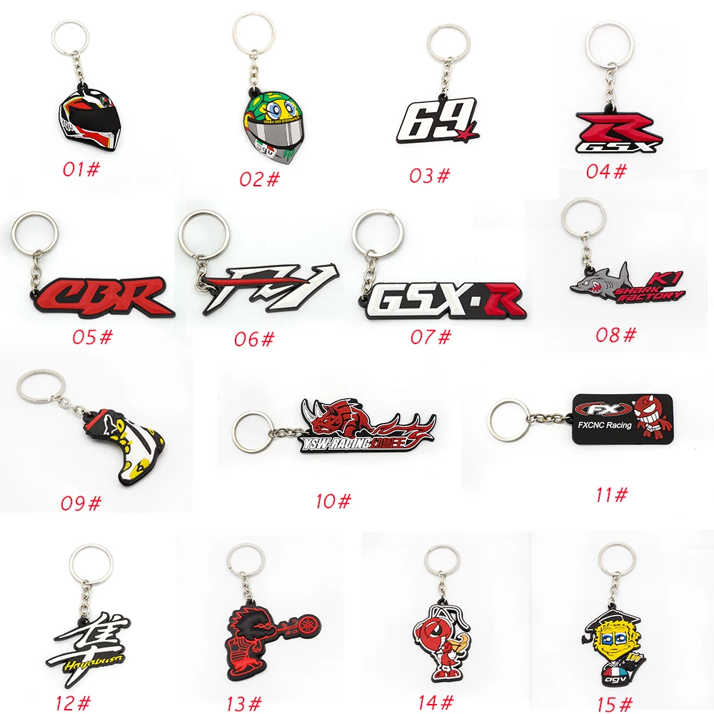 Motorcycle Keychain Keyring Key Chain Rubber Key Ring For Racing Street